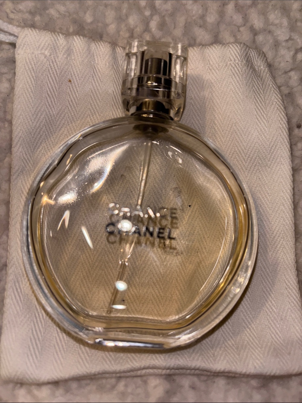 CHANEL Chance Eau de Parfum - Clear Bottle with Light Gold Liquid